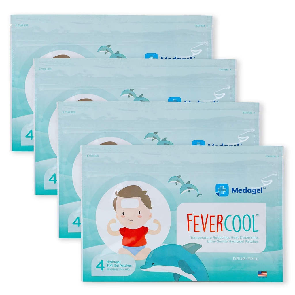 FeverCool Patch-uri - Petice de răcire pentru febră, Migrene & Dureri de cap Deteriorare 