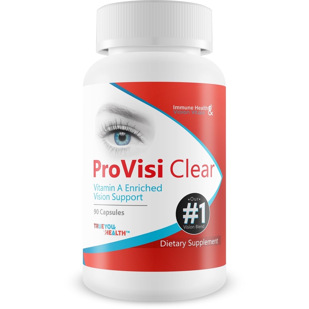 Pro VisiClear for Eyes - Vitamina un suport de viziune bogat - Suport bazat pe vitamine pentru a sprijini viziunea naturala - Antioxidant natural Pro Visi Pilula clar imbunatatit cu ingrediente premium