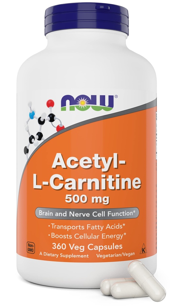 ACUM alimente Acum Acetil L Carnitina 500mg, 360 Veg capsule - non-GMO ACL 500 mg Capace