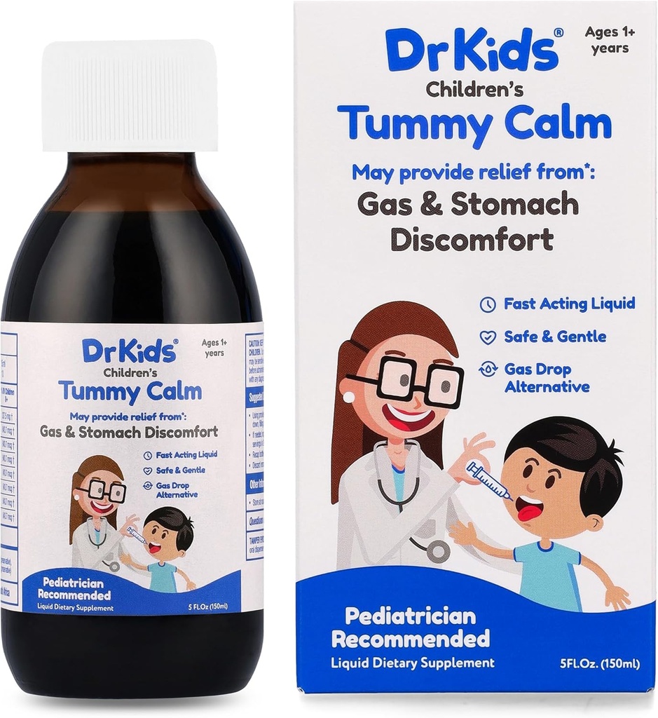 Tummy Calm de la Colic Calm Brand - gaz de relief și sustinere stomac, picături alternative de gaz pentru nou-născuți & copii, soluție orală sigură și blândă, Relief constipație naturală, 5 Fl Oz (Pachetul de 1)