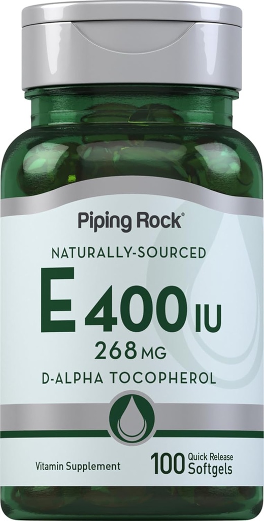 Piping Rock Vitamina E 400 UI Softgels 