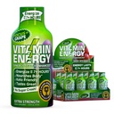 Vitamina Energie Focus+ Extra Putere Energie Shot Struguri 12 Pack, 260 mg Cafeină naturală, B-Vitamina, CoQ10, Amino Acidi, Focus, Productivitate & Clarity, Zero Zahăr, Gluten-Free, 1.93 fl oz