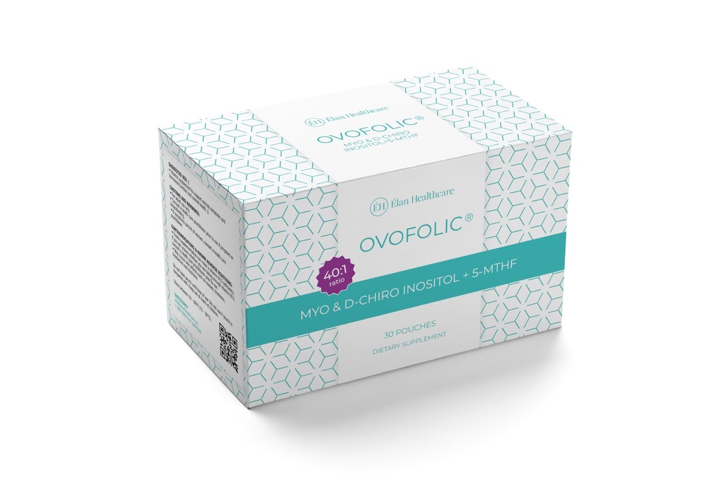 Suplimentul Ovofolic Inositol - Myo-Inositol şi D-Chiro Inositol Plus Folat activ- Ideal 40:1 Raport - 30 plicuri