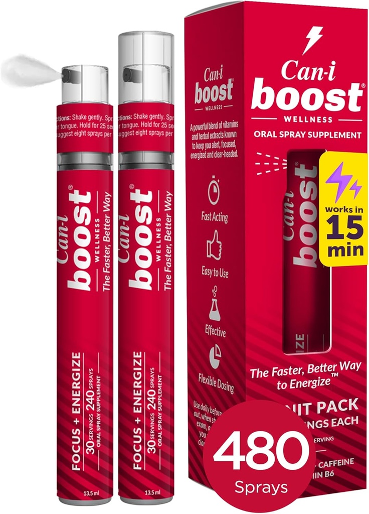 Can-i Boost Spray de energie pentru femei în menopauza si perimenopauza Sustine rapid uitarea si ceaţa creierului, 60 Serviri