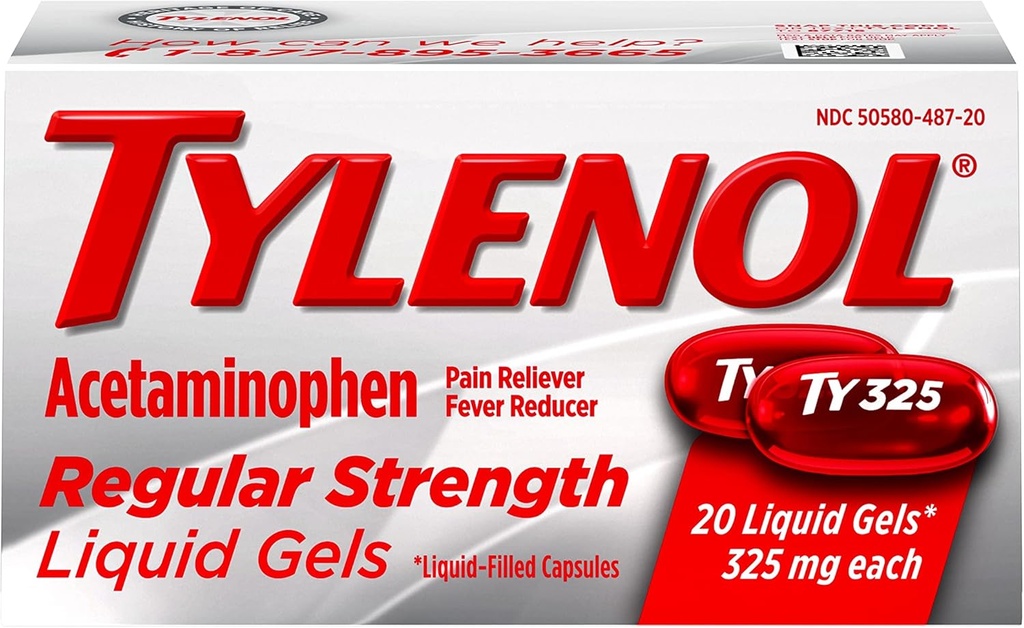 Tylenol Regular Putere Geluri lichide, 20 Conte