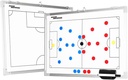 Inovații de fotbal Dublu Sided Aluminum Antrenori magnetici Board tactic cu clapete de perete agățat 