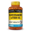 MASON NATURAL Glucosamină și supliment de ulei de pește cu DHA & Omega 3 pentru suport comun și muscular, 1 lună de aprovizionare pastile Softgel