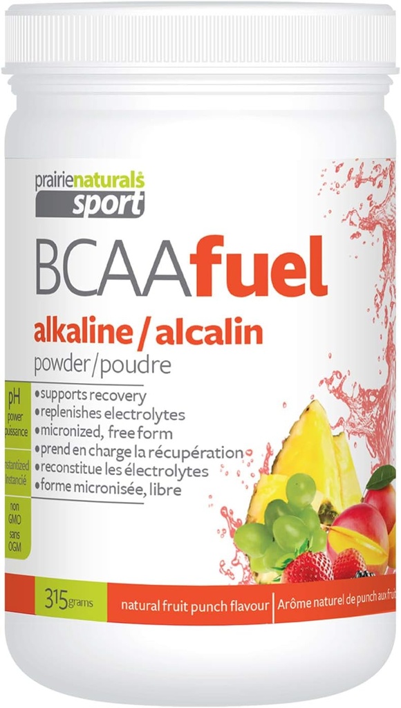 Prairie Naturals PH Echilibrat BCAA Combustibil, Punch de fructe, 11.2 Ounce