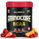 ALLMAX Nutritie AMINOCORE BCAA, Punch de fructe - 945 g pulbere - 8.18 Grams de lant ramificat Amin Acidi per servire - cu vitamine B - Nu Fillers sau non-BCAA Aminos - Sugar Free - 90 Serviri