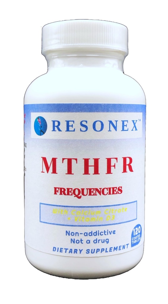 Frecvenţele MTHFR - 120 comprimate - cu frecvenţe naturale ale MTHFR, MTR şi MTRR pentru susţinerea producţiei de metilare, 5-MTHF şi B12