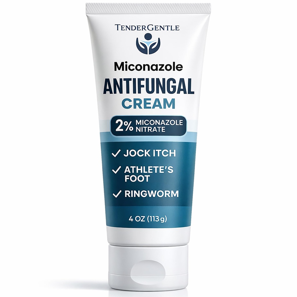 Miconazol Cream antifungic pentru piele - 4 oz de Miconazol Nitrat pentru Jock Itch, Athlete's Foot, Mâncărime şi Viermi Ring