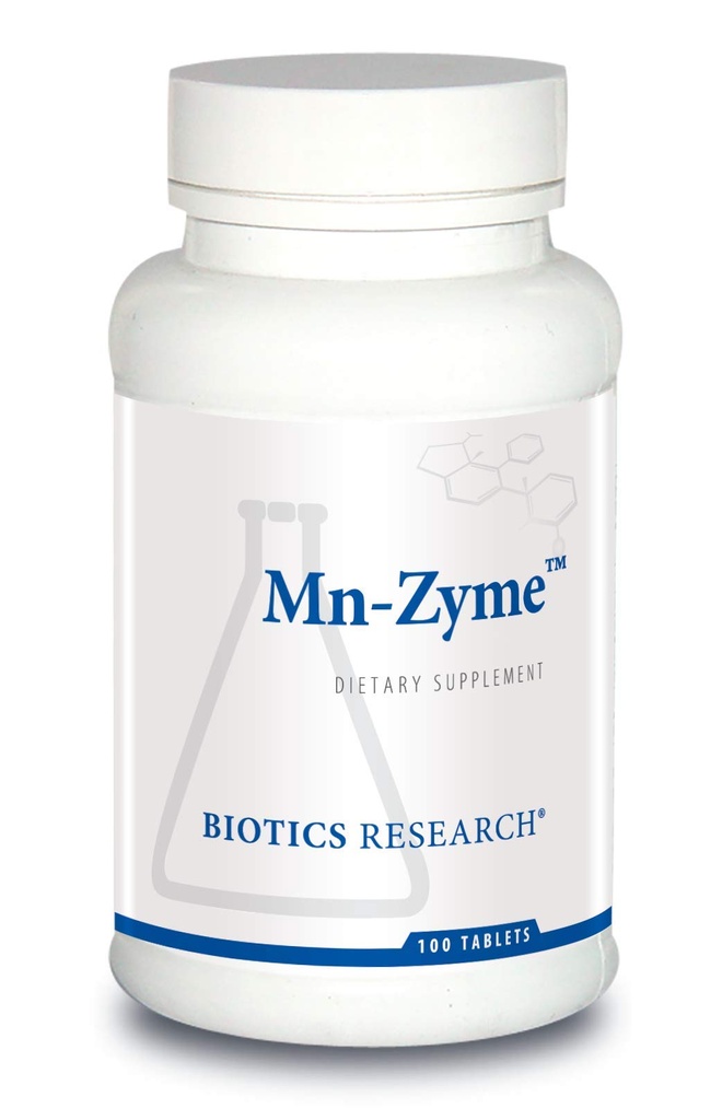 Biotics Research Mn Zyme, Mangan, Trace Mineral, Antioxidant, Suport metabolic, Colesterol sănătos, Dezvoltarea oaselor și a cartilagelor. 100 comprimate