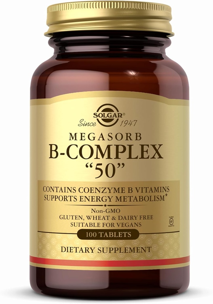 Solgar - Megasorb B- Complex "50," 100 comprimate