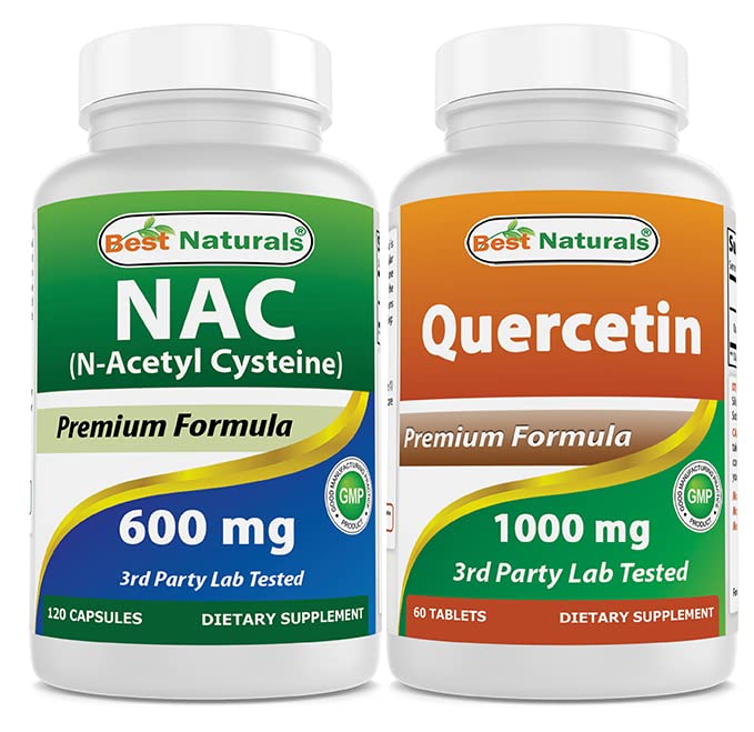 Cele mai bune naturale NAC 600 mg & Querbetin 1000 mg