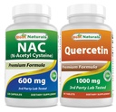 Cele mai bune naturale NAC 600 mg & Querbetin 1000 mg