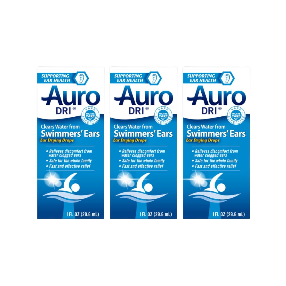 Auro-Dri Ureche de apă-Drying ajutor, ajută la înotătoarea de ureche, 1 Fl Oz (Pachet de 3)