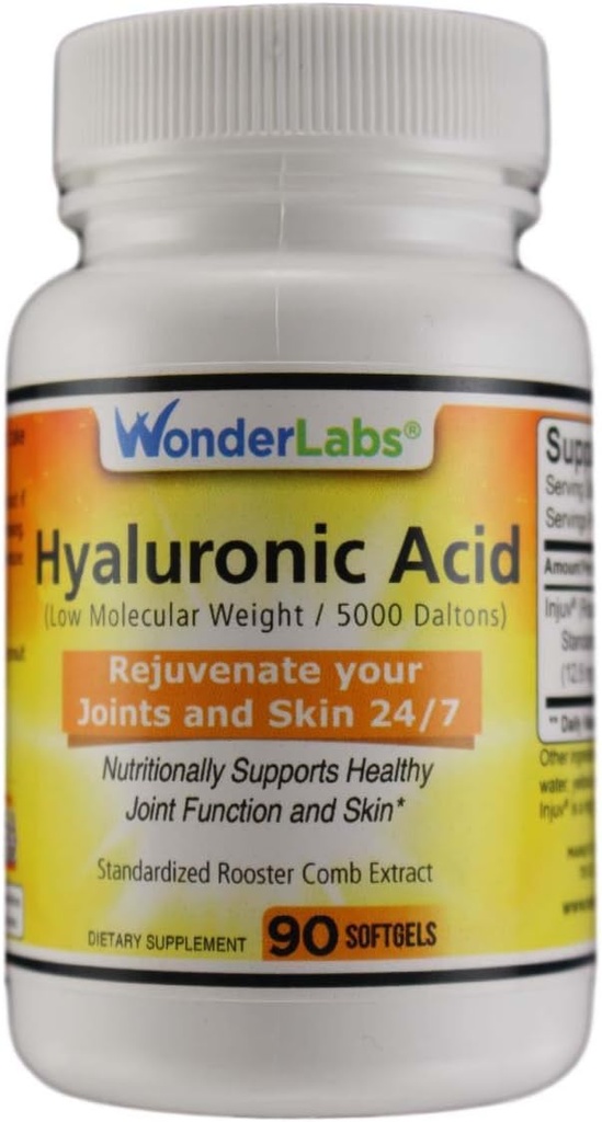 Laboratoarele minune 120 mg Acid hialuronic Extract de Rooster Comb, fabricat din Injuv Rooster Comb Extract (90)