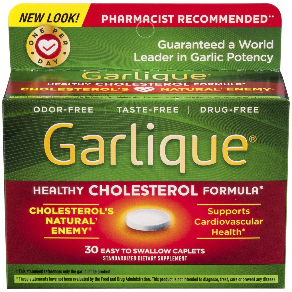 Garlique Supliment alimentar cardiovascular, verde, 30 Conte