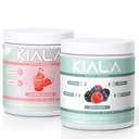 Kiala Nutrition Super Greens, Greens Organic Powder, Spirulina & Chlorella Superfood Powder, Sugar & Gluten Free Vegan, Spectra Blend, Pepene verde & mixt Berry 2 Pack