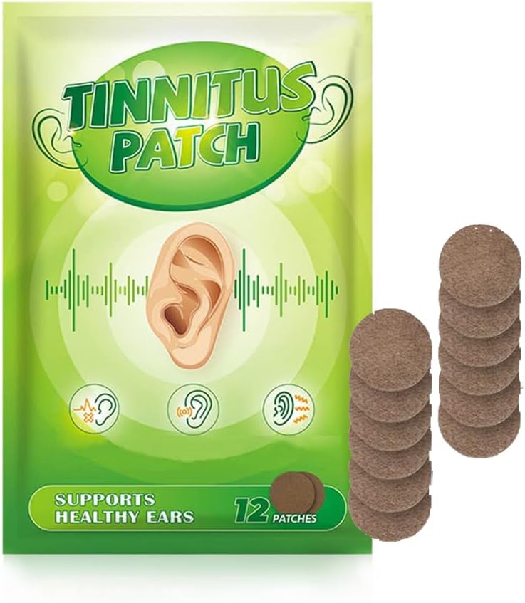Tinitus Patch pentru urechi inelare, Tinnitus petice ureche Formula naturală pentru dureri de urechi (12 patch-uri)