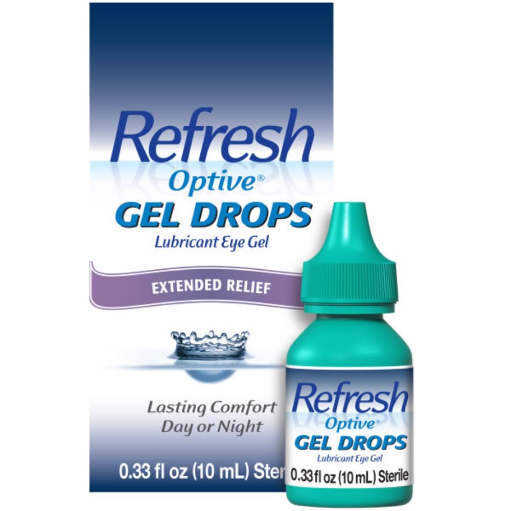 Refresh Optive Gel picături Lubricant ochi Gel pentru ochi uscat, 0.33 Oz steril
