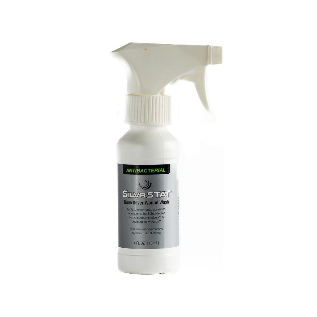 SilvrSTAT Nano Silver Wound Spray Spray de spalat Debride & Fine Mist Spray 4 fl oz