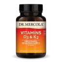 Dr. Mercola Vitamine D3 & K2 - Suporturi Imune, Brain, Cardiovasculare, Sanatate Respiratorie & Bone - GOM-Free, Gluten-Free & Soy-Free - 30 capsule (30 Servings)