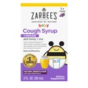 Zarbee's Baby Honey Tuse Sirop + Imun pentru Bebelusi 12-24 luni, Sirop de tuse sigura si eficienta cu miere inchisa si zinc pentru suport imun*, Drug & Alcohol-Free, Grape, 2 fl. Oz