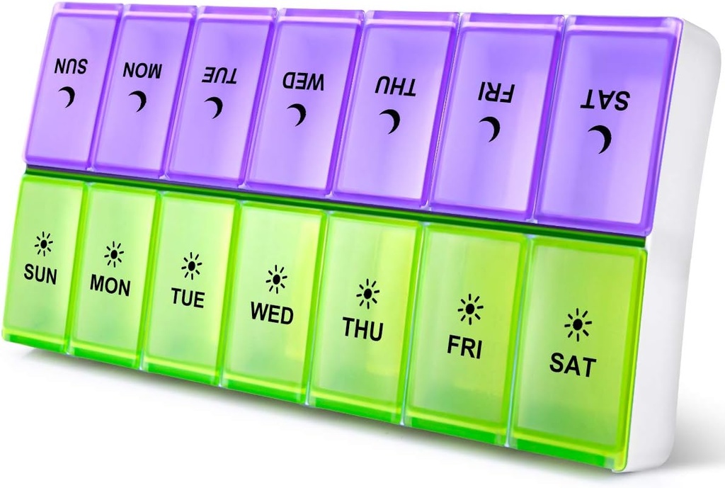 DANYING Extra Large Pill Organizator 2 ori pe zi, XL Săptămânal Pilula cutie, AM PM Pilula caz, Pilula container 7 zile, Vitamina caz de două ori pe zi