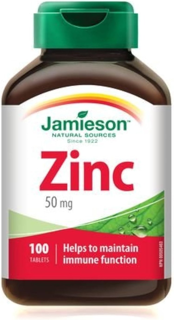 Jamieson Zinc 50 mg, 100 comprimate