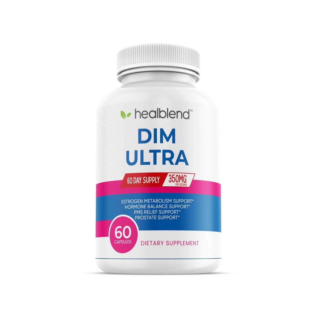 vindecablend DIM Ultra Supliment alimentar 350 mg cu Bioperina, Diindolilmetan, suport metabolic estrogen, Echilibru hormonal & PMS Relief, 60 capsule