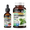 BIO KRAUTER Cayenne Pepper Tincture 2 Fl. Oz. & Spearmint 100 Capsule