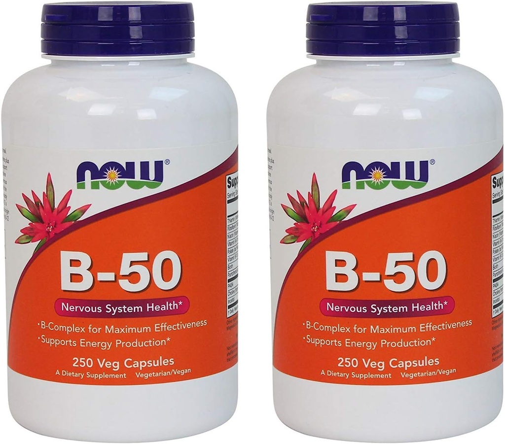 Acum Alimente, B-50, 250 Capsule de legume (ambalaj de 2)