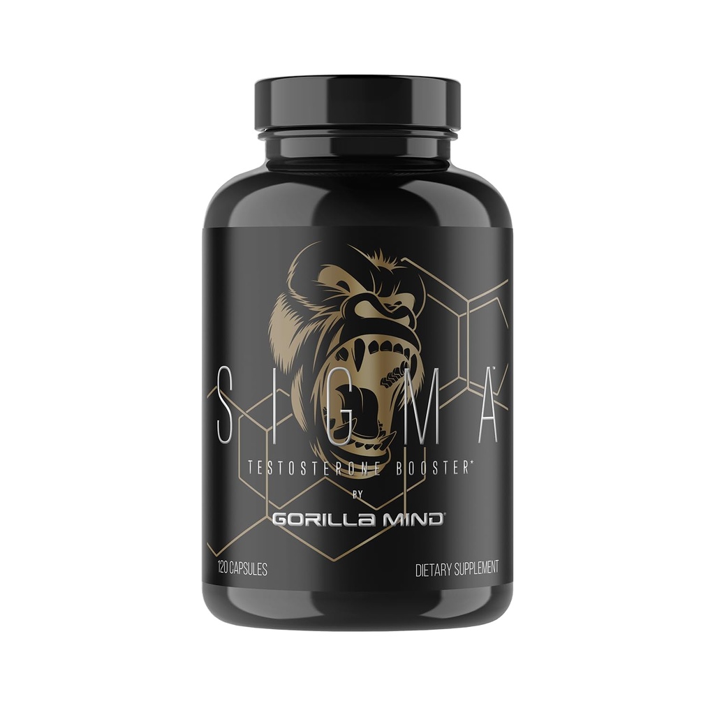 Gorila Minte Sigma Testosteron Booster - Made with Tongkat Ali and Fadogia Agrestis Extract to Support Higher Testosteron Level (120 Capsule)