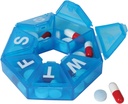 EZY DOSE Weekly (7-Day) Pill Case, Medicine Planner, Vitamin Organizer Box, Travel Pill Planner, Portable Storage, 7-Sided, Color May Vary, BPA Free