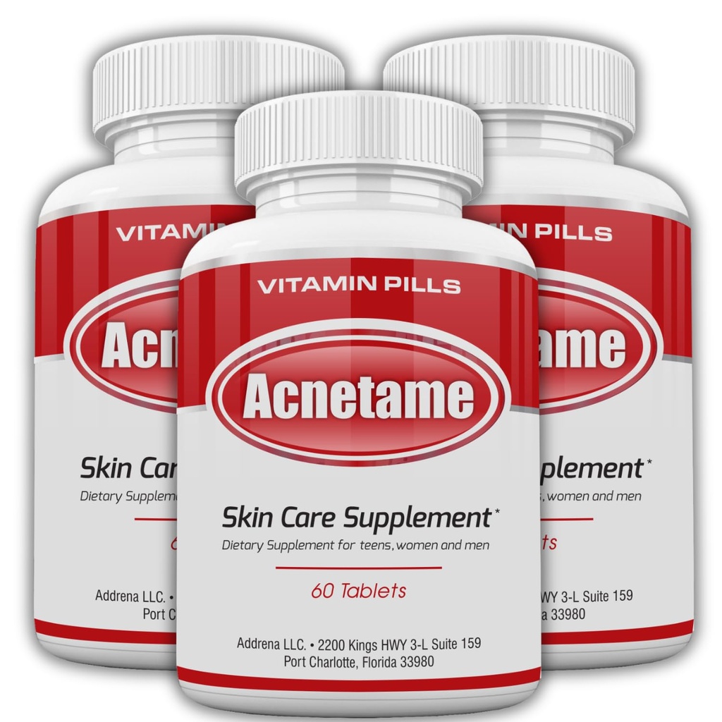 3 Pack- Suplimente de vitamine pentru tratamentul acnee- tablete Hormonale pentru a clar Piele uleioasă pentru femei, bărbați, adolescenți și adulți