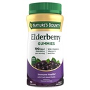 Nature's Bounty Elderberry Gummies, Dietary Supplement, Supports Immune Health, Conține vitamina A, C, D, E și Zinc, 100 mg, 70 Gummies