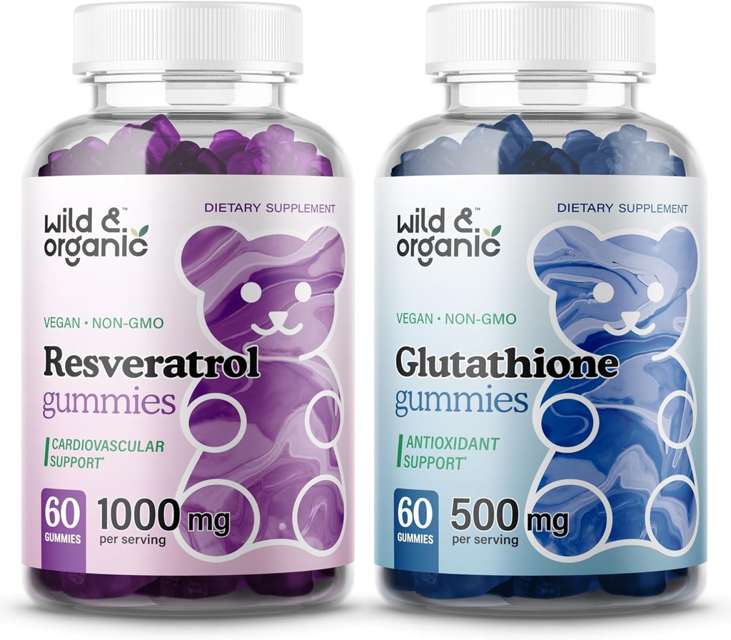 Gume de resveratrol sălbatic și organic și gume de L-glutation