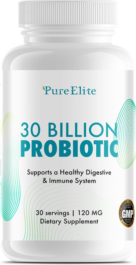 Gut Probiotic 30 Miliarde CFU cu DE111® & 10 Trandafiri - Supliment probiotic de mare potenta pentru sanatate digestiva, Suport Sistem imunitar, Absorbtie nutrient imbunatatit - non-GMO, 30 Capsule vegetariene