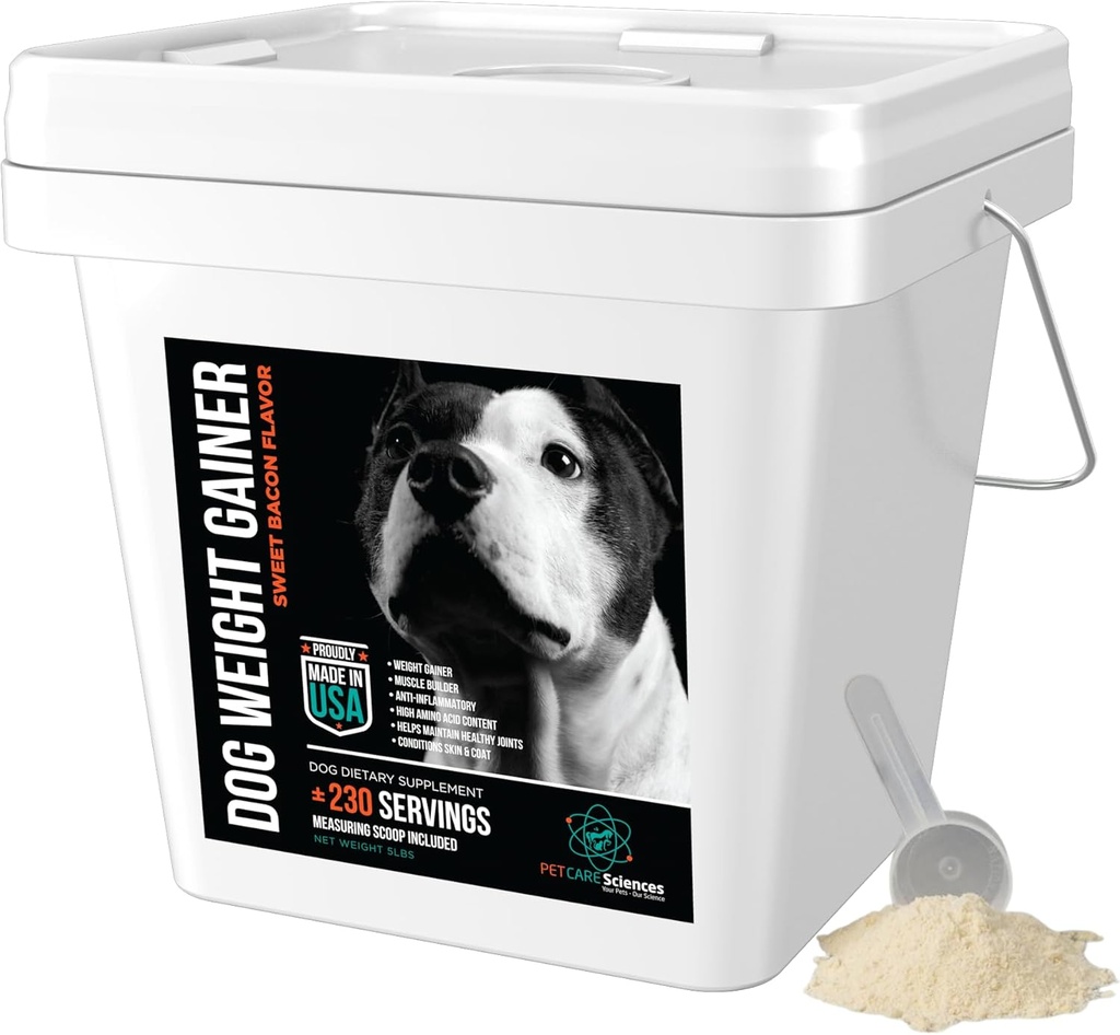 PET Care Science 5 lbs Servings of Dog Greutate Gainer - Suplimente câştig greutate pentru câini - Constructor musculare canin şi câine - Made in the USA