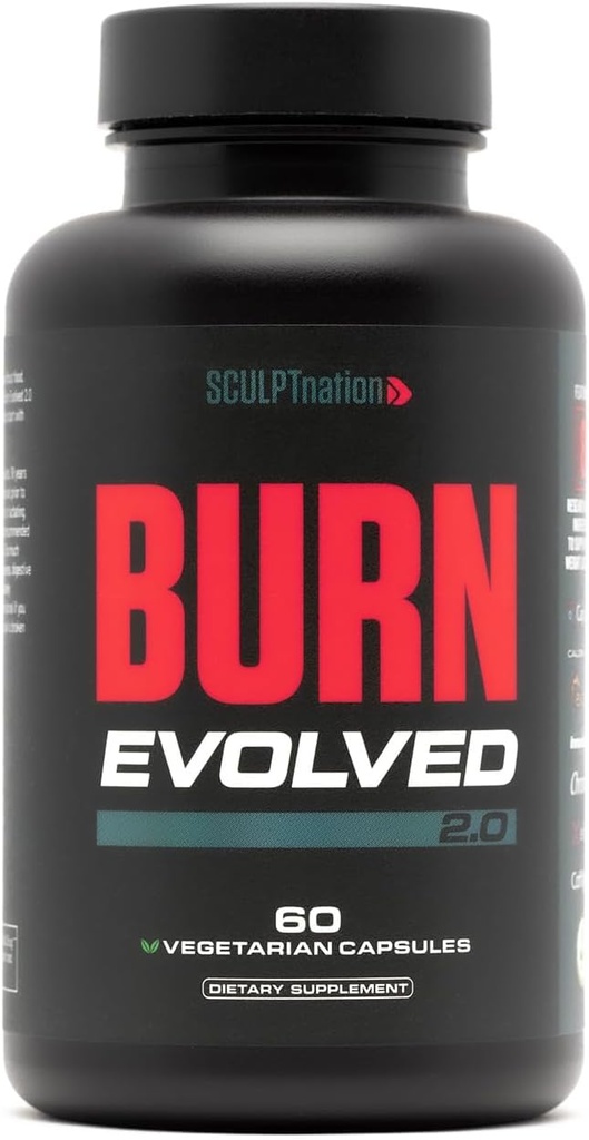 Sculpt Nation de V Shred Burn termogenic Fat Burner pentru bărbați și femei - Ziua grăsime arzător Booster metabolic - Premium Capsimax Cayenne Pepper, Chromax, Ingrediente patentate - 60 Natural Veggie pastile