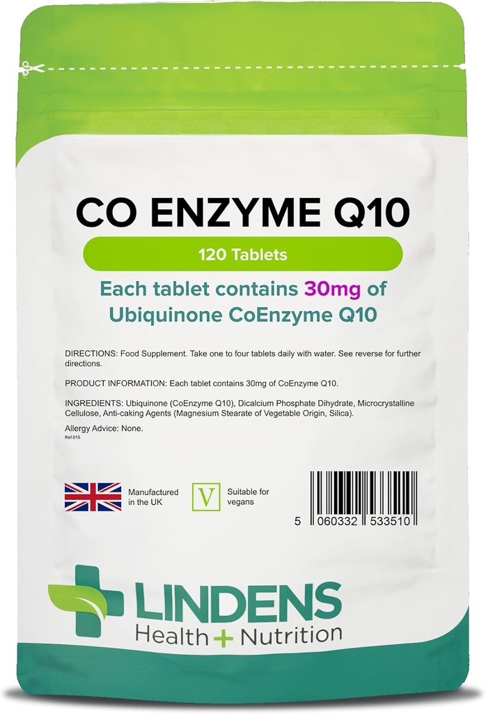 Enzyme Q10 30 mg (Co- Q10) 120 comprimate de Lindens