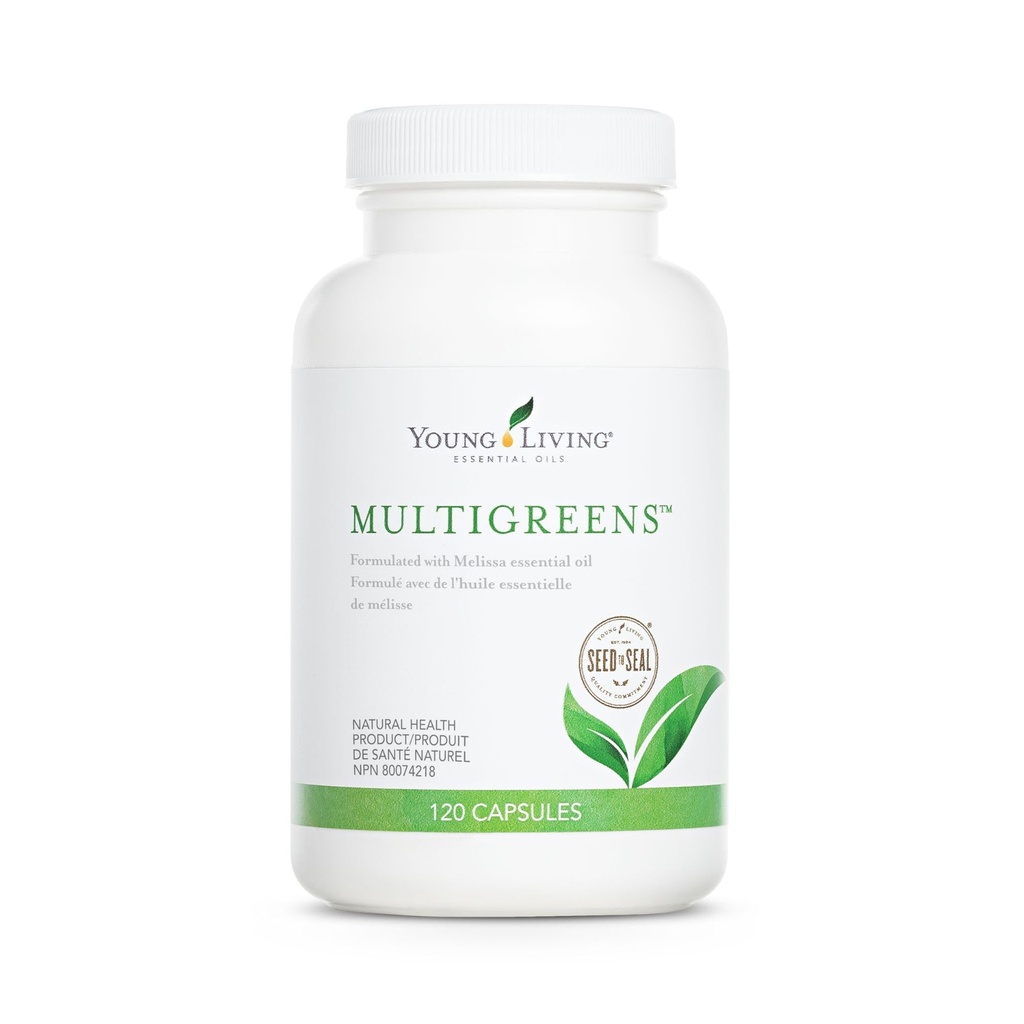 Capsule multigreene de viaţă tinere - 120 ct uleiuri esenţiale - stimularea vitalităţii şi suport Glandular, Nervos, Circulare - Suplimentul vegetal cu uleiuri de revitalizare