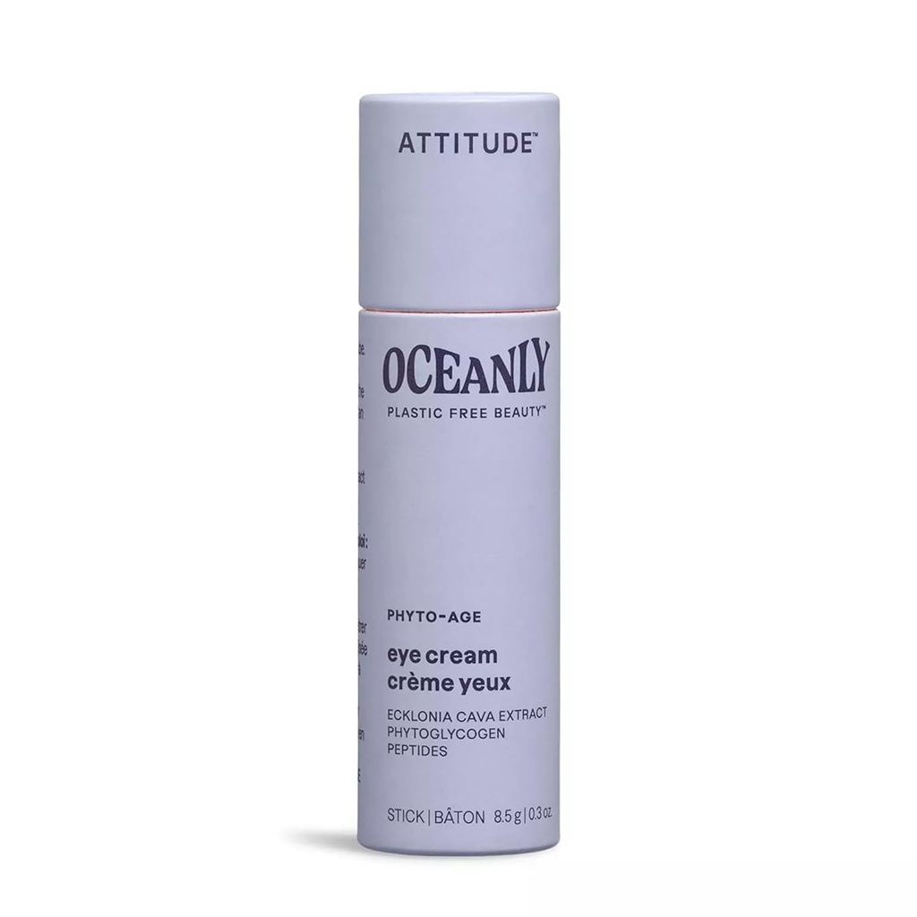 ATITUDĂ Oceanly Eye Cream Stick, EWG Verified, Plastic-free, Plante și Minerale-Based Ingrediente, Vegan și produse de frumusete fără cruzime, PHYTO Age, Unscented, 0.3 Ounce
