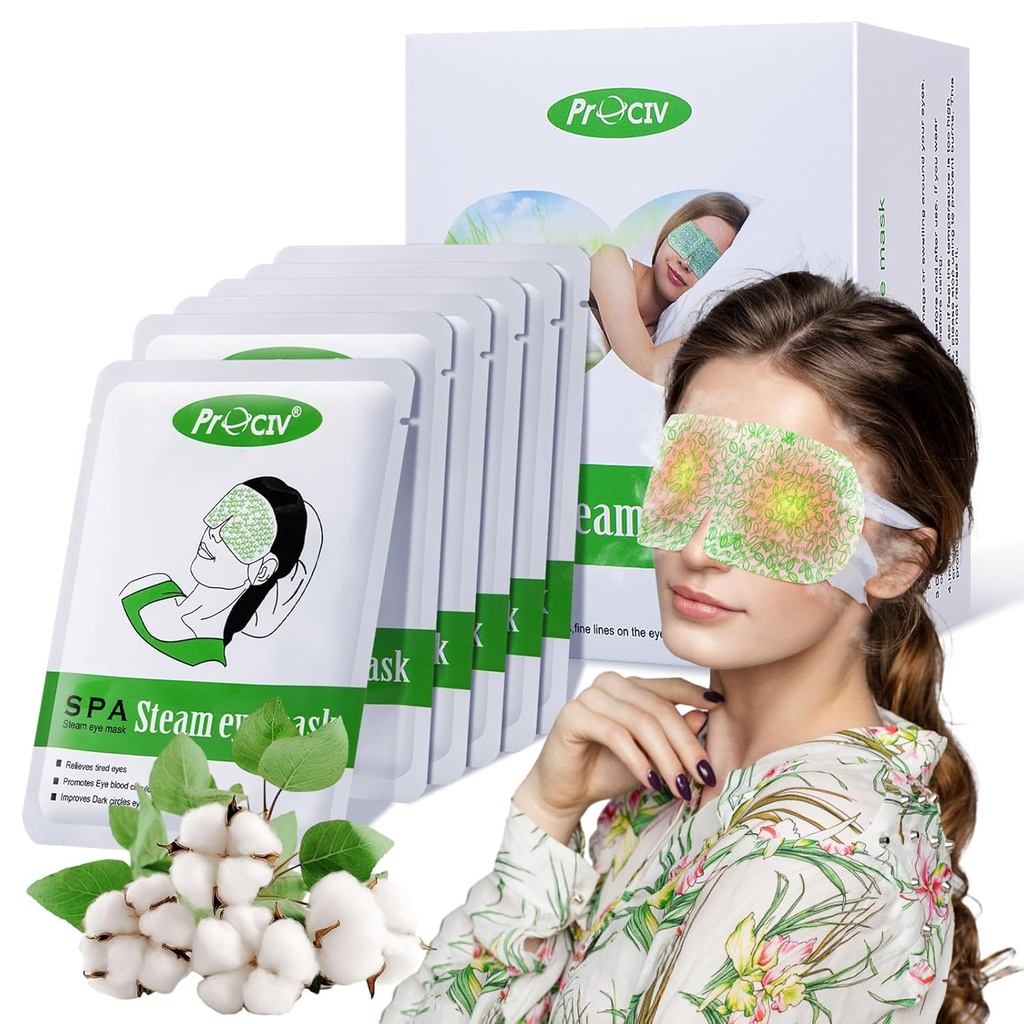 16 Packs Steam Eye Mask,Warm Eye Compress for Dry Eyes Sleep Mask,Hot Auto Heated Eye Masks Relaxing items for Women Moist Heat for Eyes Soothing Eye Obosety, Disposable EyeMask for SPA Essentials