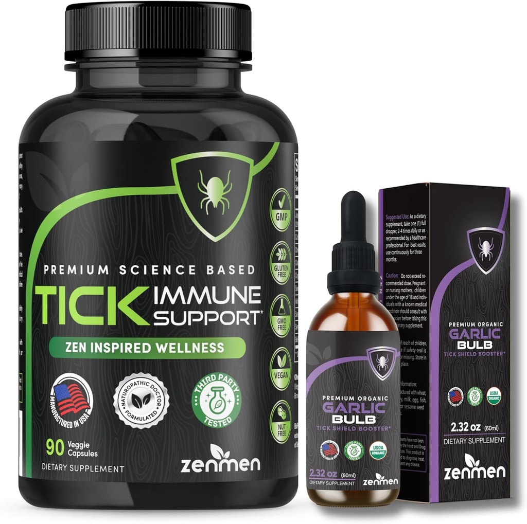 Suport imun Zenmen Bundle: Tick Suport Immune şi Usturoi Tinctură
