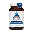 Ayush Herbs Probiotic 100B - Probiotice pentru femei, Probiotice pentru bărbaţi, Prebiotice şi Probiotice pentru Digestive Health, Gas Relief, Echilibru Microbiome Gut - 60 Capsule vegetariene (1 Conte)