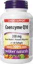 Webber Naturals Coenzime Q10 (CoQ10) 200 mg, 60 Softgels, supliment antioxidant de înaltă potenţă, pentru Heart Health and Cellular Energy Production, 60 Day Supply, Gluten Free