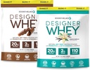 Designer Wellness, Designer Whey 2lb Vanilie franceză și 2lb Gourmet ciocolată Bundle