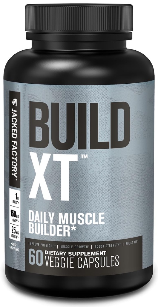 Fabrica Jacked Build-XT Daily Muscle Builder & Performance Booster - Muscle Building Supplement for Muscular Putere & Creștere 